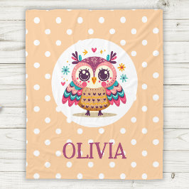 Niedliches Whimsisches Owl Fleecedecke