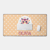 Niedliches Whimsisches Owl Schreibtischunterlage (Tastatur & Maus)