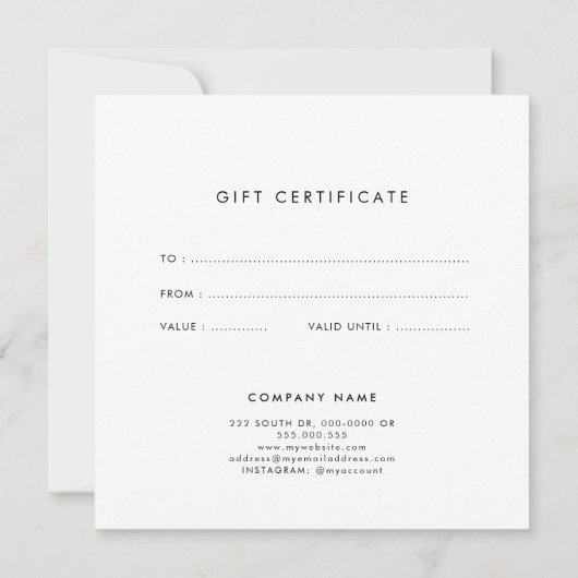 Niedliches whimsisches Rainbow-Geschenkgutschein (Rückseite)