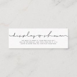 Niedliches whimsisskript Display Duschkarteneinlag Mini Visitenkarte