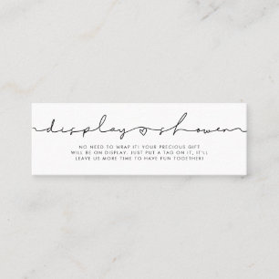 Niedliches whimsisskript Display Duschkarteneinlag Mini Visitenkarte