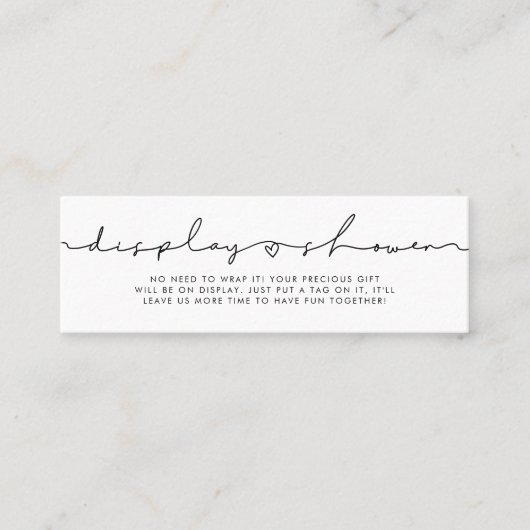 Niedliches whimsisskript Display Duschkarteneinlag Mini Visitenkarte (Vorderseite)