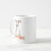 Niedliches Whipper Peach Floral Kaffeetasse (Vorderseite Links)