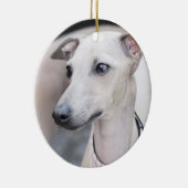 Niedliches Whippet Keramik Ornament (Rechts)