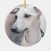 Niedliches Whippet Keramik Ornament (Hinten)
