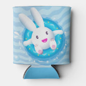 Niedliches White Bunny Pool Party Dosenkühler (Vorderseite)