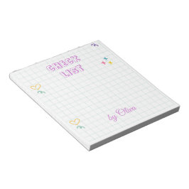 Niedliches White & Colorful Gingham Muster Notizblock