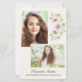 Niedliches White Daisies BUDGET Graduation Party F (Vorderseite)