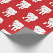 Niedliches White Elephant Geschenk Austausch Weihn Geschenkpapier (Ecke)