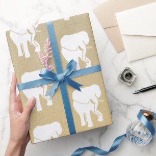 Niedliches White Elephant-Geschenk Austausch Weihn Geschenkpapier