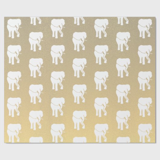 Niedliches White Elephant-Geschenk Austausch Weihn Geschenkpapier (Flach)