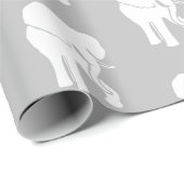 Niedliches White Elephant-Geschenk Austausch Weihn Geschenkpapier (Rolleneckpunkt)