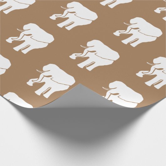 Niedliches White Elephant-Geschenk Austausch Weihn Geschenkpapier (Ecke)