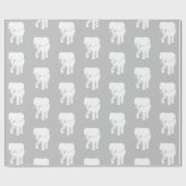 Niedliches White Elephant Geschenk Austausch Weihn Geschenkpapier (Flach)