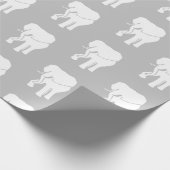 Niedliches White Elephant Geschenk Austausch Weihn Geschenkpapier (Ecke)