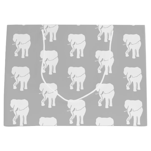 Niedliches White Elephant-Geschenk Austausch Weihn Große Geschenktüte (Vorderseite)