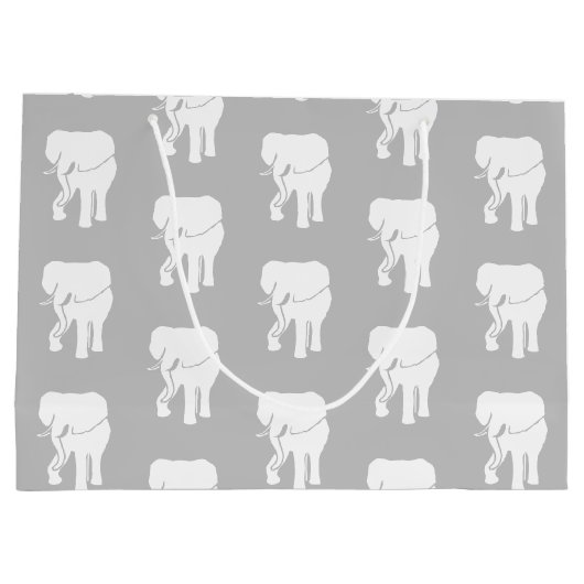 Niedliches White Elephant-Geschenk Austausch Weihn Große Geschenktüte (Rückseite)