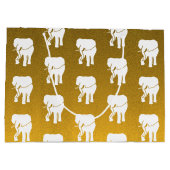 Niedliches White Elephant-Geschenk Austausch Weihn Große Geschenktüte (Rückseite)