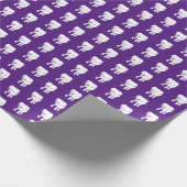 Niedliches White Elephant Gift Exchange Weihnachts Geschenkpapier (Ecke)