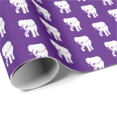 Niedliches White Elephant Gift Exchange Weihnachts Geschenkpapier (Rolleneckpunkt)