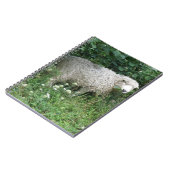 Niedliches White Fluffy Sheep Eating Notebook Notizblock (Linke Seite)