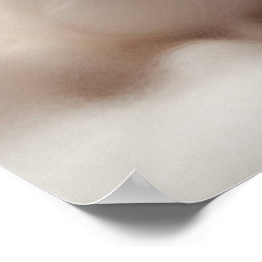 Niedliches White Kitten Napping im Garn Poster (Ecke)