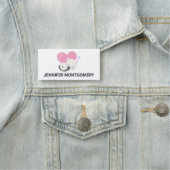 Niedliches White Kitty Cat Schlafen Namensschild (Beispiel)