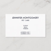 Niedliches White Kitty Cat Schlafen Visitenkarte (Rückseite)