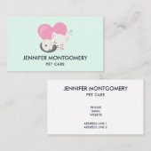 Niedliches White Kitty Cat Schlafen Visitenkarte (Vorne/Hinten)