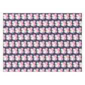 Niedliches White Kitty Cat Schlafmuster Tischdecke (Vorderseite (Horizontal))