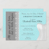 Niedliches White Lace Corset Lingerie Brautparty Einladung (Vorne/Hinten)