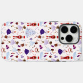 Niedliches White Nutcracker Weihnachtsmuster Case-Mate iPhone Hülle (Rückseite (Horizontal))