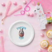 Niedliches White Oaster Bunny Design Pappteller (Party)