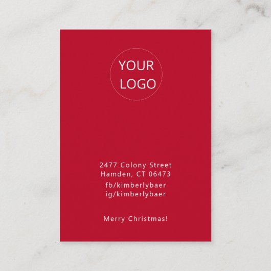 Niedliches White Oring Display Visitenkarte (Rückseite)