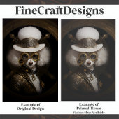 Niedliches White Steampunk Poodle Painting D2R Dec Seidenpapier