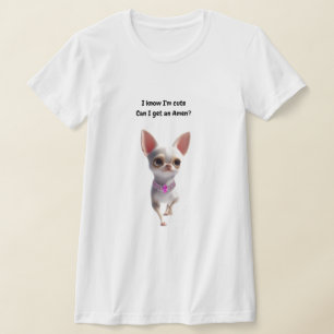 Niedliches Whitewood-Chihuahua-Silhouette T-Shirt