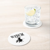 Niedliches Wicked Flying HexenHalloween Runder Pappuntersetzer (Vor Ort)
