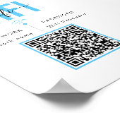 Niedliches WIFI-Netzwerkkennwort | QR-Code Poster (Ecke)