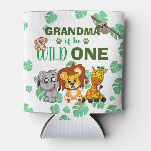 Niedliches Wild One Jungle Safari Zoo Dosenkühler (Vorderseite)