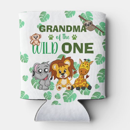 Niedliches Wild One Jungle Safari Zoo Dosenkühler (Rückseite)