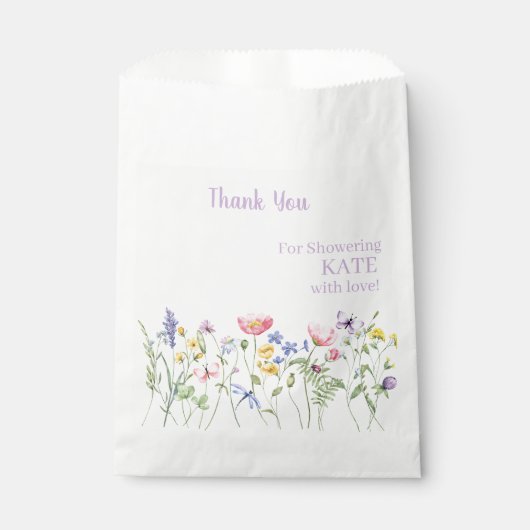 Niedliches Wildblume Party Geschenktütchen (Vorderseite)