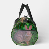 Niedliches Wildbraun-Kaninchen Personalisiertes Ti Duffle Bag (Rechts)