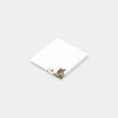 Niedliches wildes Eichhörnchen auf White Post-it-N Post-it Klebezettel (angewinkelt)