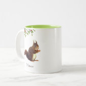 Niedliches wildes Eichhörnchen und Personalisierte Zweifarbige Tasse (Vorderseite Links)
