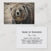 Niedliches wildes Tiergrizzly-Bärn-Gesicht Visitenkarte (Vorne/Hinten)