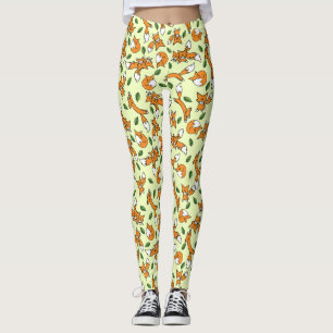 Niedliches Wildfox und Leaf Muster Leggings