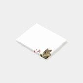 Niedliches Wildhörnchen auf Weiß Post-it Klebezettel (angewinkelt)