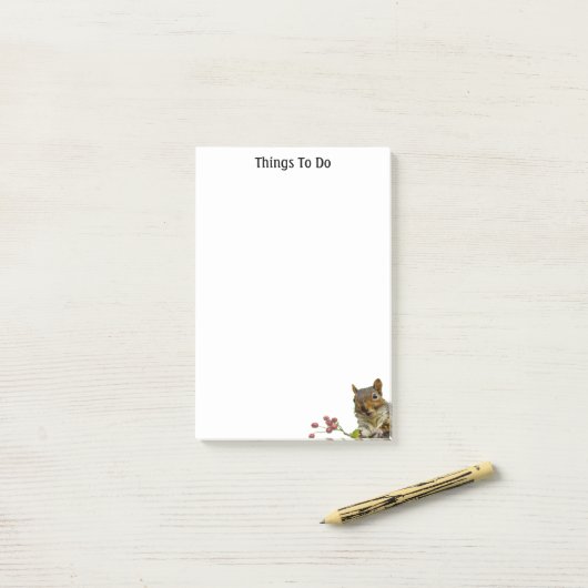 Niedliches Wildichhörnchen Post-it Klebezettel (Auf Schreibtisch)