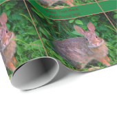 Niedliches Wildkaninchen Personalisiert Geschenkpapier (Rolleneckpunkt)