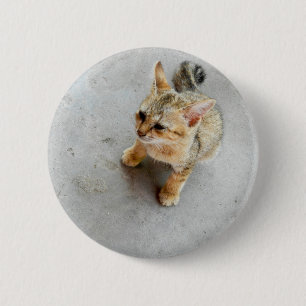 Niedliches Wildkatzen Button